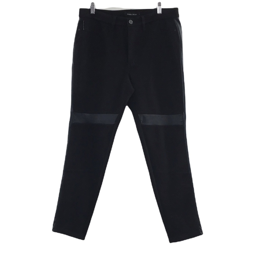 Ivanka Trump Black Skinny Pants with Matte Panel Detail
